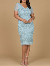 Load image into Gallery viewer, Beaded Midi Dress with Cap Sleeves