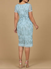 Load image into Gallery viewer, Beaded Midi Dress with Cap Sleeves