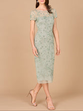 Load image into Gallery viewer, Beaded Midi Dress with Cap Sleeves