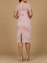 Load image into Gallery viewer, Beaded Midi Dress with Cap Sleeves