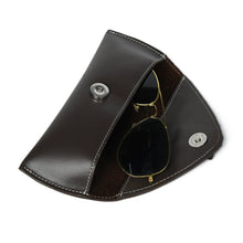 Load image into Gallery viewer, Brown Guard Leather Sunglass Case