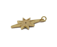 Load image into Gallery viewer, Gold CZ Enamel North Star Charm, Sku#L710