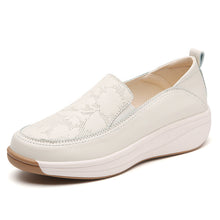 Load image into Gallery viewer, Women's Chunky Sole Slip-On Platform Sneakers | Round Toe Low Heel | Beige Black Khaki
