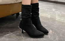 Load image into Gallery viewer, Women's Pointed-Toe Stiletto Ankle Boots – Thickened Winter High Heel
