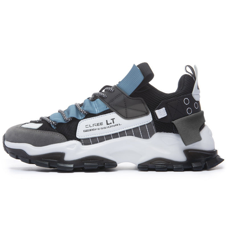 Men's Breathable Mesh Casual Sneakers – Lace-Up Low-Top Rubber Sole Everyday Shoes