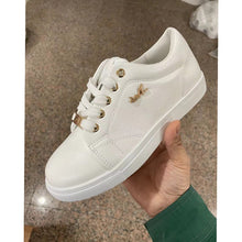 Load image into Gallery viewer, Women's Breathable Lace-Up Flat Sneakers | Patent PU Round-Toe Shoes