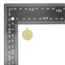Load image into Gallery viewer, Gold Radical Coin with Big CZ Ceter Charm Pendant, Sku#LX701