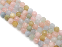 Load image into Gallery viewer, Genuine Morganite Round Faceted Beads, Sku#U1364