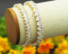Load image into Gallery viewer, Gold Filled Big CZ Around Bracelet, Adjustable Baracelet, sku#C128