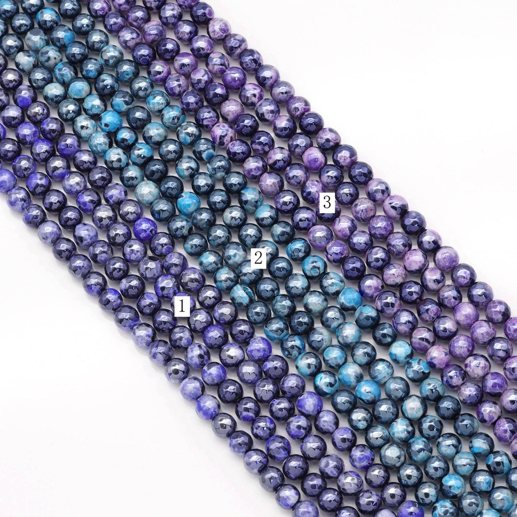 New!!! Mystic Agate Round Faceted Beads, Sku#U1761