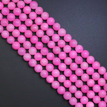 Load image into Gallery viewer, Pink Jade Round Smooth Beads, Sku#U1854