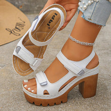Load image into Gallery viewer, Women's Thick Sole High Heel Sandals | Single Strap Buckle Summer Shoes