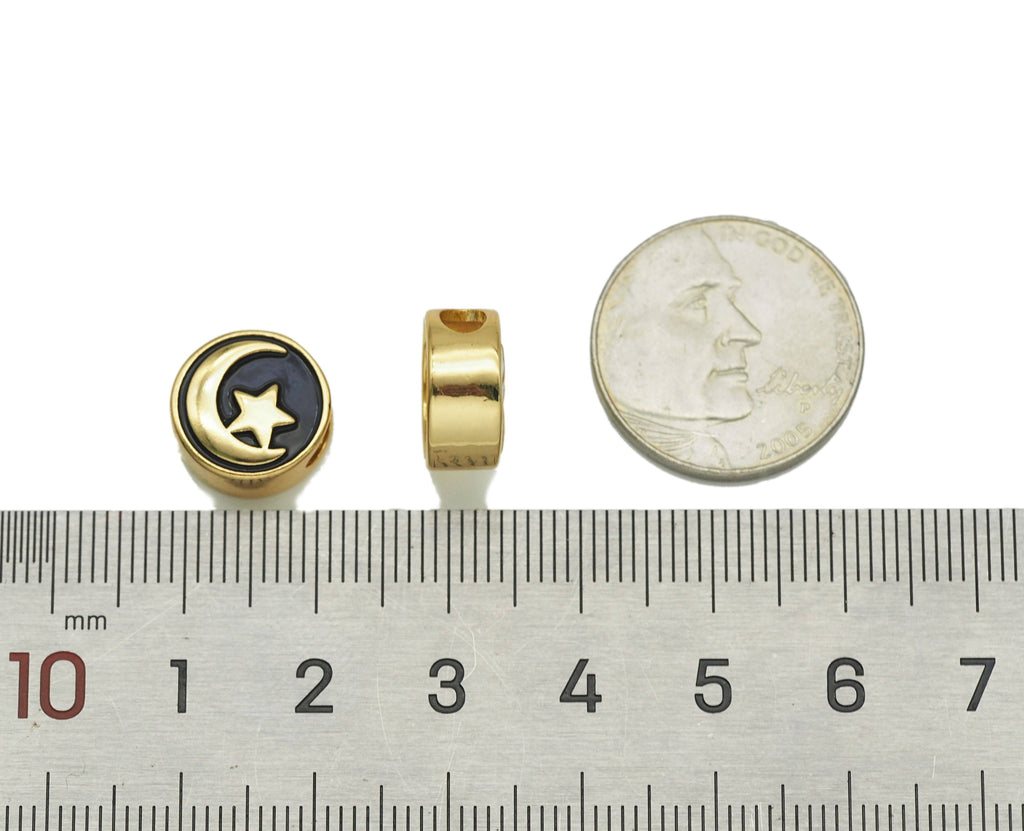Whtie Enamel Spacer Beads, Sku#LK579