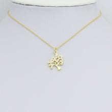 Load image into Gallery viewer, Clear CZ Gold life Tree Charm Pendant, Sku#LK1140