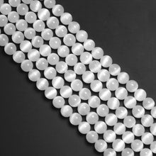 Load image into Gallery viewer, Genuine Selenite Round Smooth Beads, Sku#U1782