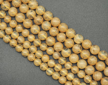 Load image into Gallery viewer, Yellow Quartz Round Smooth Beads, Sku#U1302