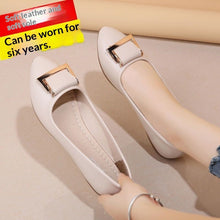 Load image into Gallery viewer, Women's Buckle Block-Heel Loafers | Microfiber Leather Low-Cut Shoes
