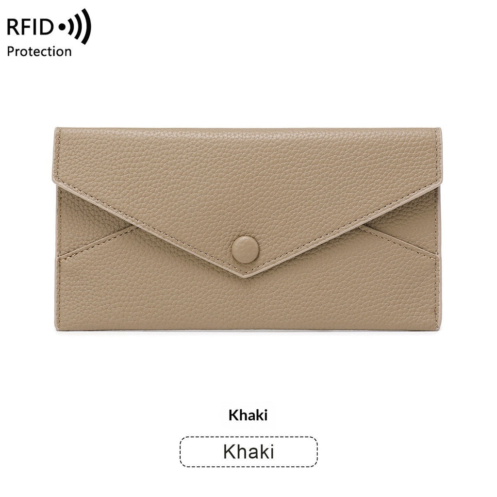 RFID Anti-Theft Women's Wallet - Waterproof Lightweight PU Leather Wallet