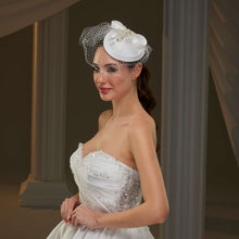 Load image into Gallery viewer, Handmade Bridal Fascinator with Pearls, Leaves