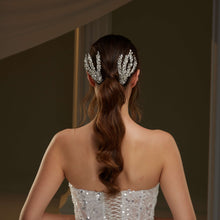 Load image into Gallery viewer, Two-Piece Rhinestone Hair Comb Set