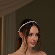 Load image into Gallery viewer, Pearl and  Crystal Halo Band