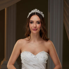 Load image into Gallery viewer, Pearl and Crystal Bridal Tiara