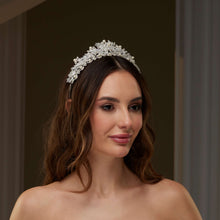 Load image into Gallery viewer, Pearl and Crystal Bridal Tiara
