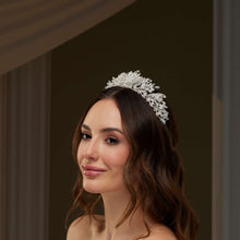 Load image into Gallery viewer, Pearl &amp; Crystal Bridal Tiara