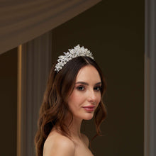 Load image into Gallery viewer, Pearl &amp; Crystal Bridal Tiara