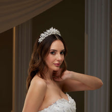 Load image into Gallery viewer, Pearl &amp; Crystal Bridal Tiara