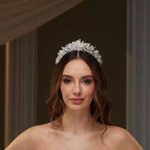 Load image into Gallery viewer, Pearl &amp; Crystal Bridal Tiara
