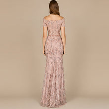 Load image into Gallery viewer, Off Shoulder Mermaid Gown with Short Sleeves