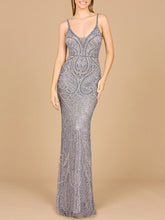 Load image into Gallery viewer, V-Neck Fitted Gown