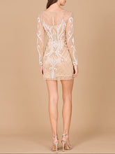 Load image into Gallery viewer, Long Sleeve Cocktail Dress with V-Neckline