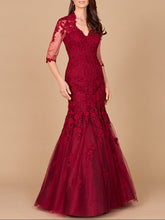 Load image into Gallery viewer, Long Sleeve, Mermaid Lace Gown