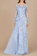 Load image into Gallery viewer, Asymmetrical Overlay Gown with Sleeves