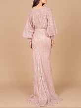 Load image into Gallery viewer, Long Bishop Sleeve Lace Gown