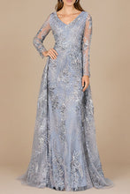 Load image into Gallery viewer, Lace Long Sleeve Gown with Overskirt