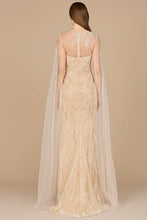 Load image into Gallery viewer, Long Cape Beaded Gown