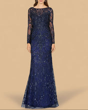 Load image into Gallery viewer, Long Sleeve Lace Gown | 29050