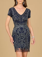 Load image into Gallery viewer, Cap Sleeve Beaded Cocktail Dress