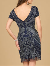Load image into Gallery viewer, Cap Sleeve Beaded Cocktail Dress