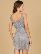 Load image into Gallery viewer, High Neck Beaded Short Dress