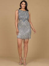 Load image into Gallery viewer, High Neck Beaded Short Dress