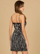 Load image into Gallery viewer, Beaded Cocktail Dress with Fringe