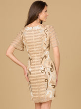Load image into Gallery viewer, Beaded Short Sleeve Cocktail Dress