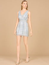 Load image into Gallery viewer, V-Neck Sleeveless Beaded Cocktail Dress