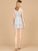 Load image into Gallery viewer, V-Neck Sleeveless Beaded Cocktail Dress