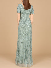 Load image into Gallery viewer, Beaded Gown With Cape Sleeves