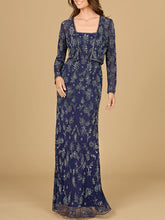 Load image into Gallery viewer, Sheath Gown with Long Sleeve Jacket